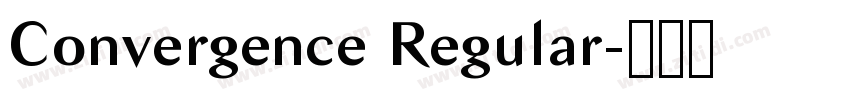 Convergence Regular字体转换